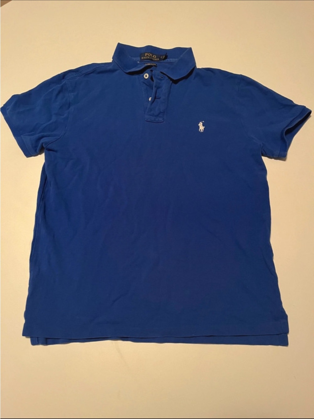 Ralph Lauren Men’s Royal Blue Polo with White Pony
